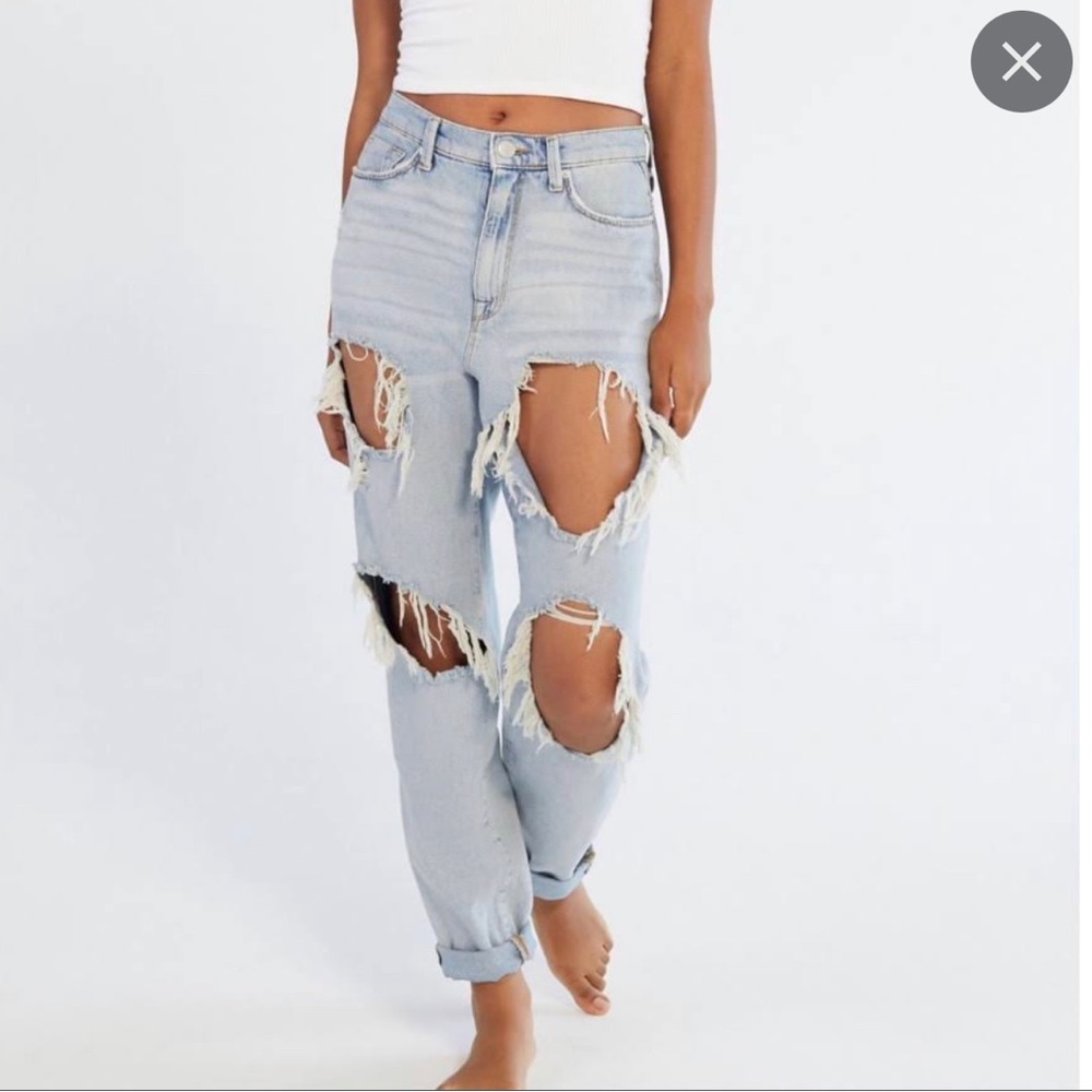 BDG destroyed mom jeans